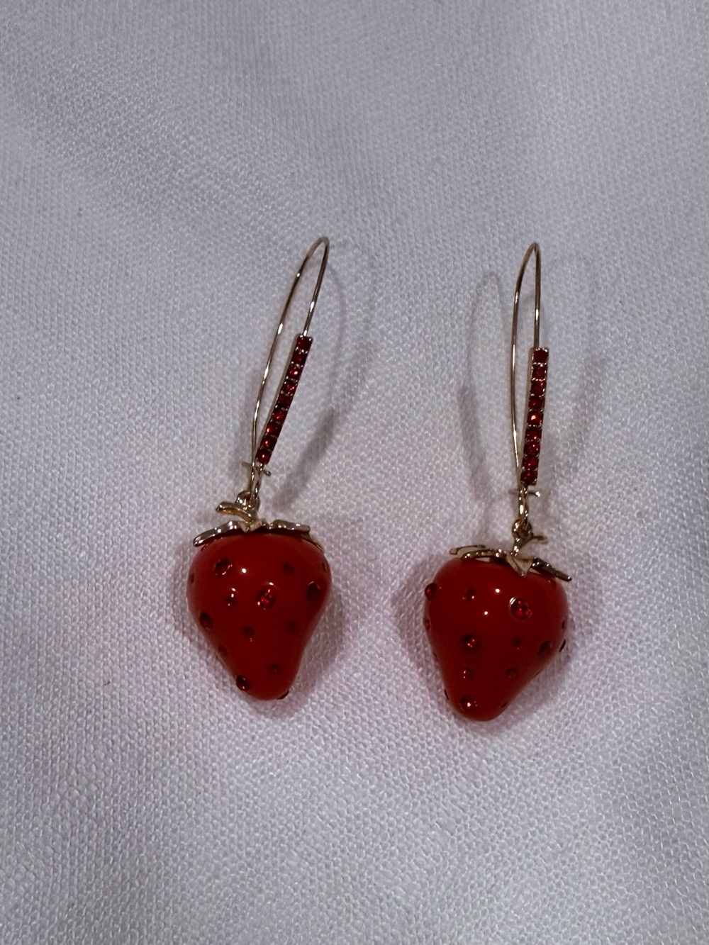 Red Strawberry Drop Earrings